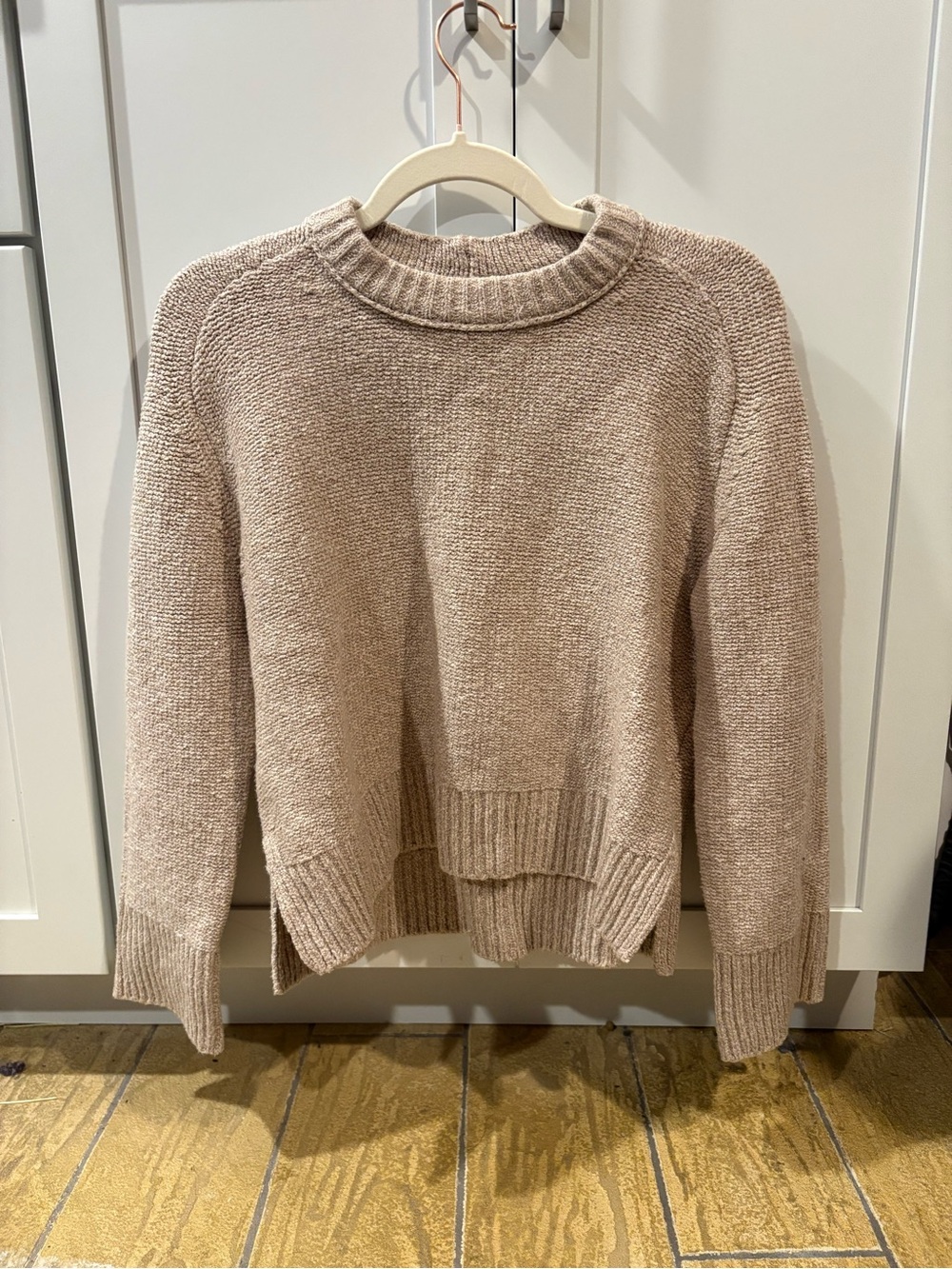 Abercrombie & Fitch Women's Crewneck Sweater in Light Beige